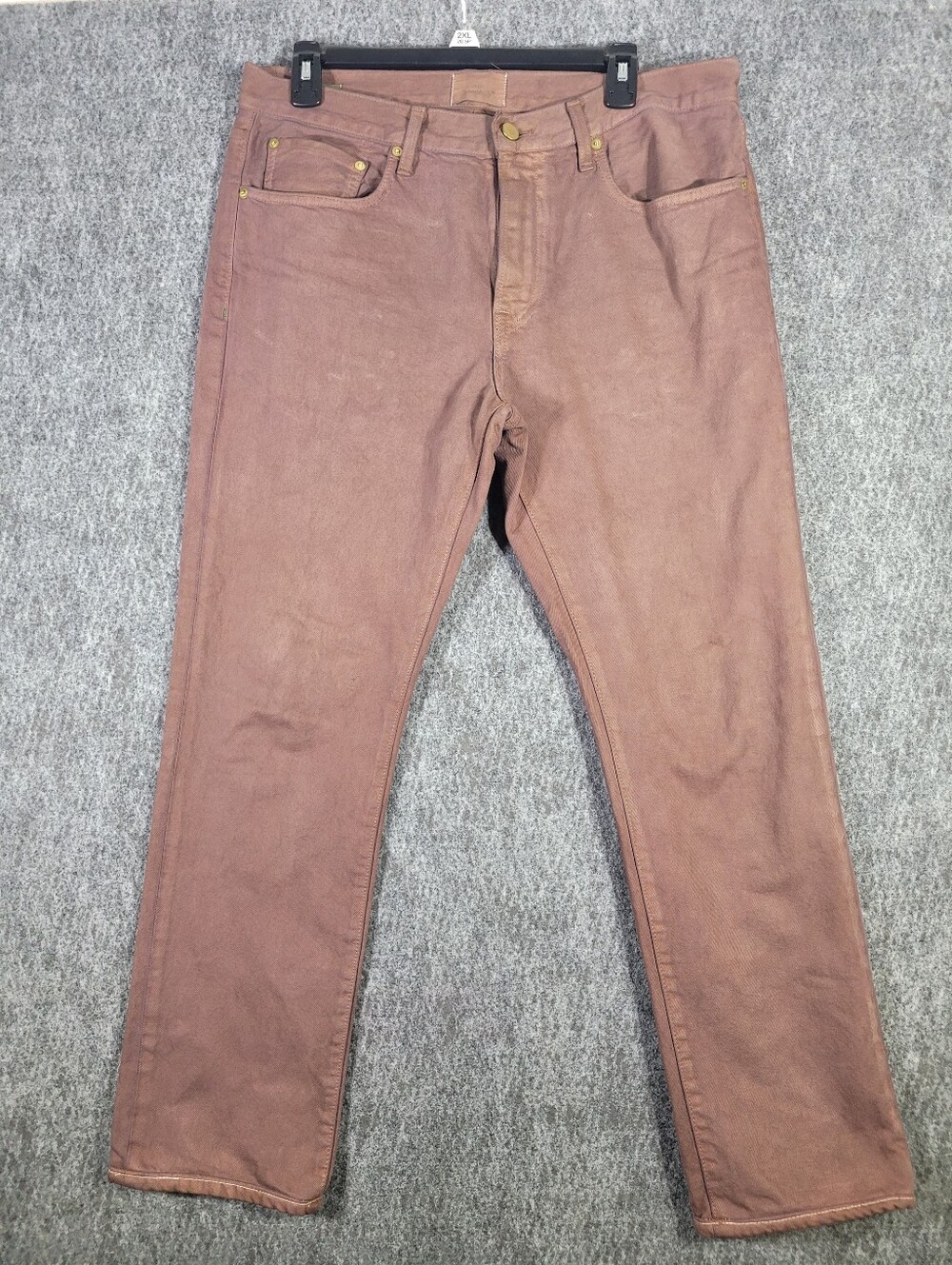 Sid Mashburn Men’s Pants Size 33x30 Brown Garment Dyed Canvas Slim Straight Leg